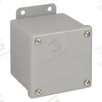 WIEGMANN Enclosure: Steel, 4 in x 4 in x 4 in, NEMA 12/13, Solid Cover, Screw On (MPN B040404SC). Key specifications — Brand: WIEGMANN; Closure Method: Screws; Knockouts: Not Included.