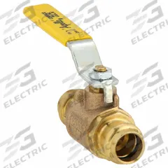 APOLLO Manual Two-Way Ball Valve: 1/2 in, Bronze, Straight, Press x Press, Full Port, Two-Piece (MPN 77W10301A). Key specifications — Brand: APOLLO; Handle: Lever.