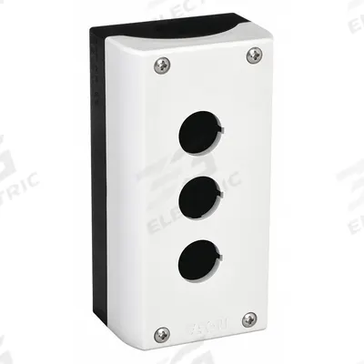 EATON Push Button Enclosure: 22mm, 3 Holes, Non-Metallic - Enclosures for 22mm Operators