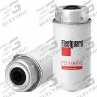 FLEETGUARD Automotive Fuel Filter: 14 in Overall Lg, 3 1/4 in Outside Dia, 8 7/8 in Overall Ht (MPN FS19986). Key specifications — attr1137520: BF7971-DM; attr1137521: FS19986; attr434022: FLEETGUARD; attr1017113: -.