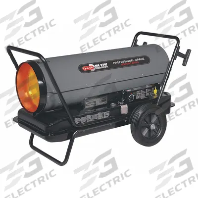 DYNA-GLO Portable Oil and Kerosene Torpedo Heater: Wheeled Mounted - Direct-Fired Portable Oil & Kerosene Torpedo Heaters