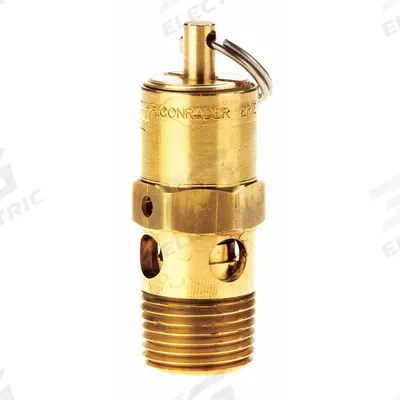 CONRADER Safety Valve: Hard Seat, 3/8 in (M)NPT Inlet (In.), 1/4 in (F)NPT Outlet (In.) - Hard Seat Pneumatic Safety Valves