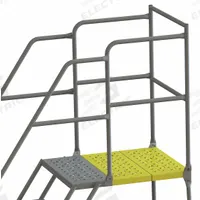 TRI-ARC Ladder Platform: For Rolling Ladders, Steel (MPN UP30DTK). Key specifications — attr1050105: TRI-ARC; attr1050106: Gray; attr1050119: Handrails Included.