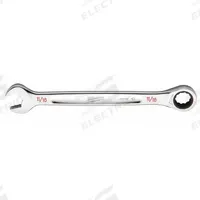 MILWAUKEE Ratcheting Combination Wrench: Chrome Vanadium Steel, Chrome, 11/16 in Head Size, Std (MPN 45-96-9222). Key specifications — attr309600: 11/16 in; attr309611: Chrome; attr309610: Chrome Vanadium Steel; attr309604: No; attr309612: No; attr309613: No; attr309615: No; attr324932: MILWAUKEE.