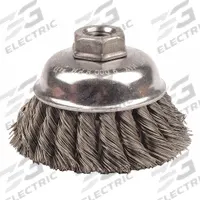 WEILER End Brush: Twisted Steel, 3 1/2 in Dia, 0.02 in Fill Dia, 5/8"-11 Arbor (MPN 12746). Key specifications — Brand: WEILER; Bristle Type: Standard Twist Knot Wire; Connection Size & Type: 5/8"-11 Arbor Hole.