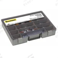 BUSSMANN Fuse Kit: Includes Series FRN-R/FRS-R, RK5 Fuses, 10 A – 100 A Range (MPN RK5SK-39). Key specifications — Fuse Series Included: FRN-R; Tool Included: 6 in Wire Strippers; Brand: BUSSMANN; Tools Included: Fuse Puller.