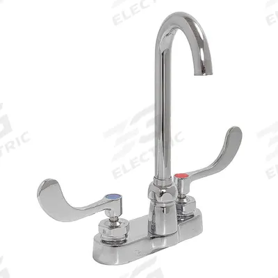 ZURN Gooseneck Kitchen/Bathroom Faucet: AquaSpec, Cast Brass, Chrome Finish - Centerset Handle Bathroom Faucets