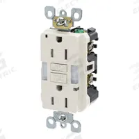 LEVITON GFI Receptacle: Decorator Duplex, 5-15, Light Almond, GFCI, 125V AC, 15 A, 2 Pole / 3 Wire (MPN GFNL1-T)
