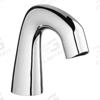 CHICAGO FAUCETS Bathroom Sensor Faucet: EQ Curved, Cast Brass, Polished Chrome Finish, Single-Post (MPN EQ-A11A-13ABCP). Key specifications — Brand: CHICAGO FAUCETS; Includes: Mounting Hardware; Series: EQ Curved.