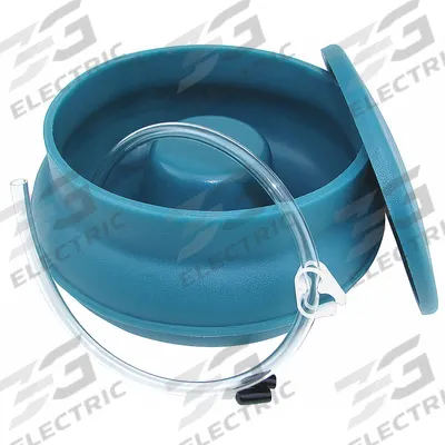 RAYTECH Bowl: 14 in Bowl Dia, 5 in Bowl Ht, 5 in Bowl Wd to Shaft, 0.22 cu ft Bowl Capacity - Vibratory Tumbler Bowls & Lids