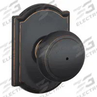 SCHLAGE RESIDENTIAL Door Lockset: Privacy Knob Locksets, Bronze (MPN F40 AND 716 CAM). Key specifications — Lockset Style: Andover.