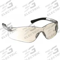 MCR SAFETY Safety Glasses: Light Gray Lens, Frameless, Scratch-Resistant, Clear Frame, BK3 Series (MPN BK319). Key specifications — Brand: MCR SAFETY; Frame Color: Clear; Lens Color: Light Gray.