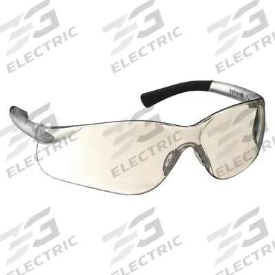 MCR SAFETY Safety Glasses: Light Gray Lens, Frameless, Scratch-Resistant, Clear Frame - Padded Comfort-Fit Safety Glasses