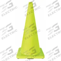 Traffic Cone: 28 in Cone Ht, Green, Non-Reflective, PVC, Blank (MPN 6FHA4). Key specifications — Base Color: Fluorescent Green; Brand: APPROVED VENDOR; Cone Material: PVC; Legend: Blank.