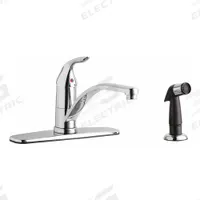 CHICAGO FAUCETS Low Arc Kitchen Faucet: 430, Brass, Single-Post, Deck, 4 Mounting Holes, 1 Handles (MPN 432-ABCP). Key specifications — Series: 430; Brand: CHICAGO FAUCETS.