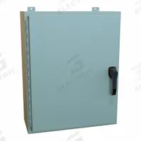 HAMMOND Enclosure: Steel, 30 in x 24 in x 10 in, NEMA 12/13/3R/4, Solid Cover, Hinged (MPN HW302410GYHK). Key specifications — Closure Method: Handle; Brand: HAMMOND; Knockouts: Not Included.