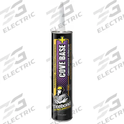 TITEBOND Construction Adhesive: Cove Base Plus, 10.5 fl oz, Cartridge, Beige - Cove & Wall Base Construction Adhesives