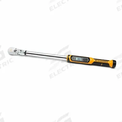 GEARWRENCH Electronic Torque Wrench: Foot-Pound, 25 to 250 ft-lb, Ratcheting - Flex-Head, Electronic Torque & Angle Wrenches