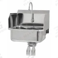 SANI-LAV Hands-Free Sink: 1 Stations, 7 in Bowl Dp, 17 in Bowl Lg, 14 in Bowl Wd, Faucet Included (MPN 507L-0.5). Key specifications — Includes Side Splash: Side Splash Included; Series: Stainless Steel Hand Wash Sink; Brand: SANI-LAV.