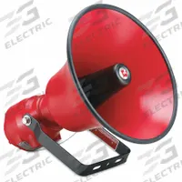 FEDERAL SIGNAL PA Speaker: Tone Sound, 30 W Watt, 24V DC, ASUX-024, 18 13/16 in L x 16 11/16 in W. Key specifications — Brand: FEDERAL SIGNAL; Color: Red; Operating Voltage: 24V DC.
