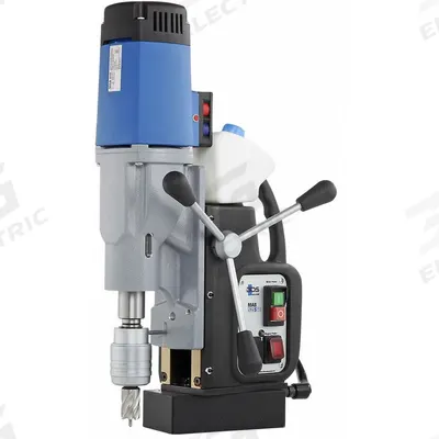 CS UNITEC Magnetic Drill: 70 RPM – 580 RPM, Electric Magnet, 6 1/3 in Drill Travel - Adjustable-Base Magnetic Drill Presses