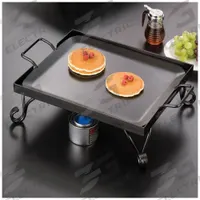 AMERICAN METALCRAFT Griddle: Rectangular, 16 in Overall Lg, 13 1/2 in Overall Wd, 1 in Overall Ht (MPN G61). Key specifications — Manufacturer Part Number: G61; Material: Wrought Iron; Shape: Rectangular; Product Type: Griddle; Brand: AMERICAN METALCRAFT; NSF Certified: No; Color: Black.