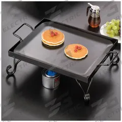 AMERICAN METALCRAFT Griddle: Rectangular, 16 in Overall Lg, 13 1/2 in Overall Wd, 1 in Overall Ht (MPN G61). Key specifications — Manufacturer Part Number: G61; Material: Wrought Iron; Shape: Rectangular; Product Type: Griddle; Brand: AMERICAN METALCRAFT; NSF Certified: No; Color: Black.