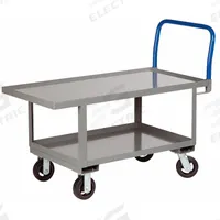 LITTLE GIANT Platform Truck: 2,000 lb, 48 in L x 30 in W x 26 in H Deck, Solid, 12 ga Deck, Rubber (MPN RNL2-3048-6MR). Key specifications — Side Panel Type: No Side Panels; Brand: LITTLE GIANT; Color: Gray; Caster/Wheel Configuration: (2) Swivel.