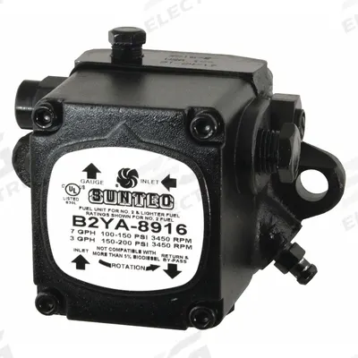 Suntec Hot Water and Steam Boiler Oil Burner Pump: 2 Stages, 7 gph Flow Rate - Oil Burner Pumps for Hot Water & Steam Boilers