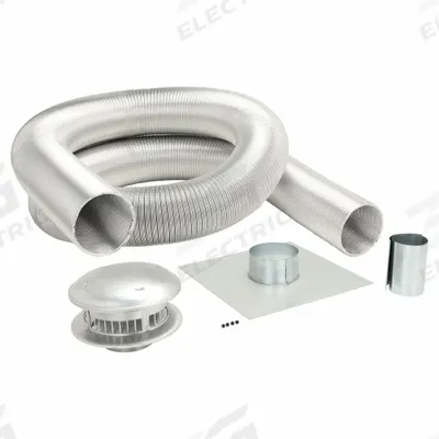AMERI-VENT Chimney Liner Kit: 5 in Duct, LP Gas, 35 ft Lg, 470°F Max, 3003, Aluminum - Flexible Chimney Liner Kits
