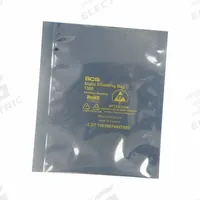 SCS Static Shielding Bag: Static Shielding Bag, Metal Interior, 16 in Overall Lg, Silver, 100 PK (MPN 13001116). Key specifications — Color: Silver; Metal Location: Metal Interior; Brand: SCS; Closure Type: Open.