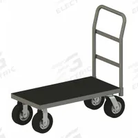 APPROVED VENDOR Platform Truck: 1,200 lb, 48 in L x 18 in W x 11 1/2 in H Deck, Solid, 12 ga Deck (MPN EPTRM18488SPN95). Key specifications — Side Panel Type: No Side Panels; Brand: APPROVED VENDOR; Color: Gray; Caster/Wheel Configuration: (2) Rigid.