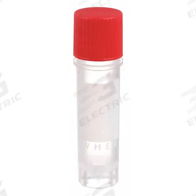 APPROVED VENDOR Cryogenic Vial: Cryogenic, Polypropylene, 2 mL, Red, 12 mm Body Dia, Sterile - Plastic Cryogenic Vials