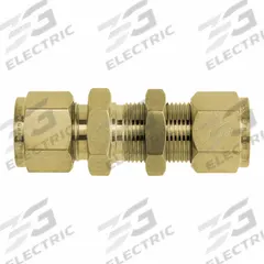 BRENNAN INDUSTRIES Compression Fitting Union: 1/2 in OD x 1/2 in OD Size, Tube x Tube, Brass (MPN N2700-LN-08-08-B). Key specifications — Compatible Fitting Brands: Parker CPI; Brand: BRENNAN INDUSTRIES; Series: N2700-LN.