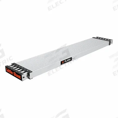 LITTLE GIANT Scaffolding Plank: Aluminum, Aluminum, 9 ft Overall Lg - Max - Ladder Planks