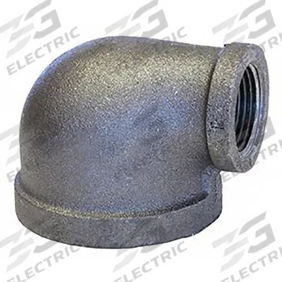 ANVIL Metal Pipe Elbow: 90° Elbow, 300 psi @ 150° F, 3 in x 2 in, Malleable Iron - Medium-Pressure Threaded Pipe Fittings