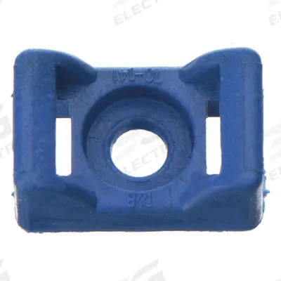 TY-RAP Metal Detectable Cable Tie Mount: 0.19 in Slot Wd, 0.27 in Slot Ht, Blue - Metal-Detectable Cable Tie Mounts