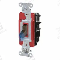 HUBBELL Wall Switch: Toggle Switch, 3-Way, Maintained, Brown, 120/277V AC, 20 A (MPN HBL1223STIL). Key specifications — Illuminated: Yes; Voltage Rating: 120/277V AC.