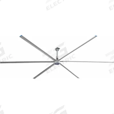 PATTERSON Ceiling Fan: 116,360 cfm Airflow, 16 ft Blade Dia, Variable Speeds, 230V AC - Industrial HVLS Ceiling Fans