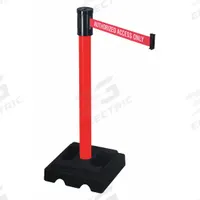 RETRACTA-BELT Barrier Post with Belt: Red, No Pattern, Authorized Access Only, 15 ft Belt Lg, Red (MPN 322PRD-AAO). Key specifications — attr981468: Rubber; attr981465: Red; attr981461: RETRACTA-BELT; attr981440: Aluminum; attr981443: Red; attr981449: Authorized Access Only; attr981448: White.