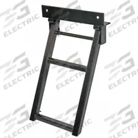 BUYERS PRODUCTS Retractable Truck Steps: 14 1/4 in Step Wd, 2 1/4 in Step Dp, Steel, Black (MPN RS2). Key specifications — Material: Steel; Color: Black; Step Tread: Non-Slip.