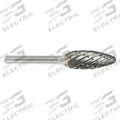 SGS PRO Carbide Bur: Flame, SH-2, Steel Cut, 5/16" x 3/4" Head, 1/4" Shank (MPN 19370). Key specifications — Trade Number: SH-2; Brand: SGS PRO.