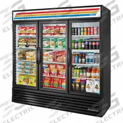 TRUE REFRIGERATION Refrigerated Merchandiser: 78 1/2 in x 78 1/8 in x 31 5/8 in, Black, Swing (MPN GDM-72-HC-TSL01-Black). Key specifications — attr1277723: TRUE REFRIGERATION; attr1277683: R-290; attr1277688: Swing; attr1277691: Yes; attr1277694: Black; attr1280729: GDM.