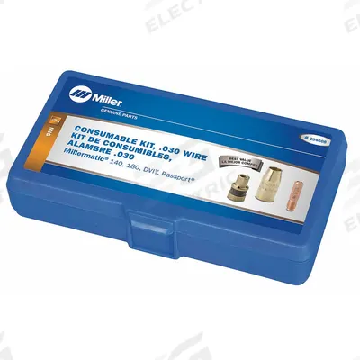 MILLER ELECTRIC Consumable Kit: For M-10/15/100/150 Series, 0.03 in Max Wire Dia - Consumables Kits for Miller MIG Guns