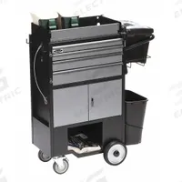 FLEXCART Tool Utility Cart: Silver, 37 1/2 in Wd, 14 1/2 in Dp, 45 in Ht, No Lid, 3-Point Locking (MPN FC-400PCWT). Key specifications — attr1116771: Pliers; attr1116772: FLEXCART; attr1116768: 3-Point Locking.