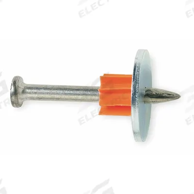 RAMSET Pin with Washer: 3 in Overall Lg, 0.3 in Head Dia., 0.15 in Shank Dia. - Pins for Powder-Actuated Tools