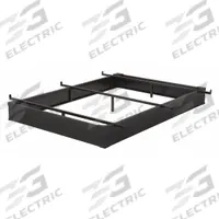 RIZE Bed Base: California King Fits Mattress Size, 6 in Overall Ht, Metal, Black (MPN J6MB60 BC). Key specifications — Brand: RIZE; Material: Metal.