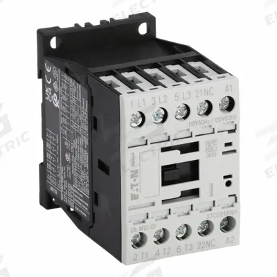 EATON Magnetic Contactor: Non-Reversing, 3 Poles, 3NO Contacts, 12 A - Non-Reversing IEC Contactors