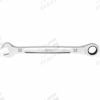 MILWAUKEE Combination Wrench: Steel, Chrome, 32 mm Head Size, 16 7/8 in Overall Lg, Std (MPN 45-96-9332). Key specifications — attr309600: 32 mm; attr309611: Chrome; attr309610: Steel; attr309604: No; attr309612: No; attr309613: No; attr324932: MILWAUKEE.
