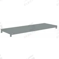 TENNSCO Shelf: 42 in x 18 in, 600 lb Load Capacity, Steel, 22 ga Decking, Gray, Shelf (MPN ZMS-4218). Key specifications — attr7875: Steel; attr7906: (4) Shelf Clips; attr17410: Powder Coated; attr17412: Single Straight; attr17414: Gray; attr17415: Steel; attr37831: TENNSCO; attr37833: Powder Coated.
